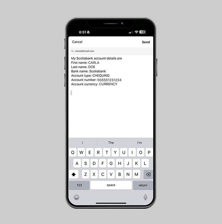 How-to share your account details